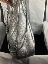 Load image into Gallery viewer, Chanel silver 31 shoulder bag, crumpled calfskin
