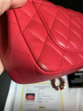 Load image into Gallery viewer, Chanel red/pink mini lambskin rectangular, gold hdw
