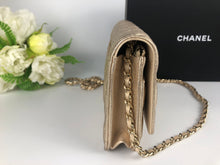 Load image into Gallery viewer, 21P Chanel 31 series gold lambskin woc wallet on chain, gold hdw
