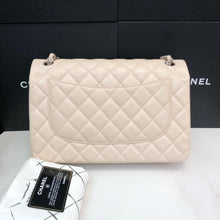 Load image into Gallery viewer, Chanel beige caviar jumbo with silver hdw
