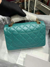 Load image into Gallery viewer, Chanel teal green mini reissue, 20cm gold hdw
