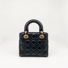 Load image into Gallery viewer, Lady Dior small black with gold hdw
