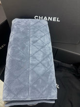 Load image into Gallery viewer, Chanel small blue suede 25 bag, gold hdw
