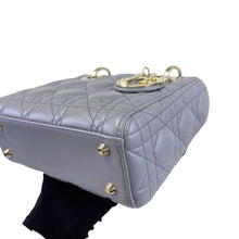 Load image into Gallery viewer, Lady Dior pearl grey lambskin mini, gold hdw
