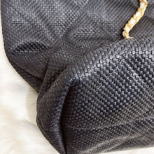 Load image into Gallery viewer, Chanel 2023 raffia calfskin blue and white coco beach tote
