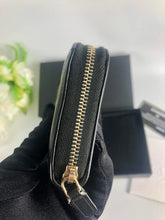 Load image into Gallery viewer, Chanel 19 black 4 card slot black lambskin wallet
