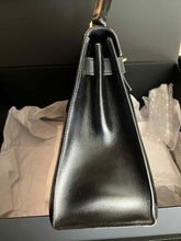 Load image into Gallery viewer, Hermes Vintage black box Kelly 28, gold hdw.
