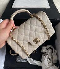 Load image into Gallery viewer, Chanel mini caviar top handle, gold hdw
