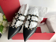 Load image into Gallery viewer, Valentino black Rockstud mules 41 (fits size 10 us)
