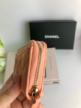 Load image into Gallery viewer, Chanel 2023 peach coin pouch card holder
