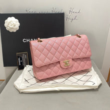 Load image into Gallery viewer, Chanel pearl pink iridescent medium caviar, gold hdw
