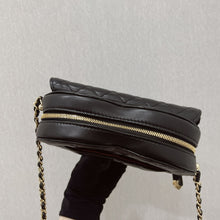 Load image into Gallery viewer, Chanel 22s CC in love lambskin large black heart bag, light gold hdw
