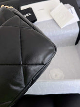 Load image into Gallery viewer, Chanel small black lambskin 19, with mixed gold hdw
