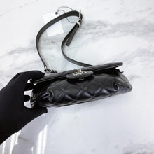 Load image into Gallery viewer, Chanel black lambskin uniform bumbag, silver hdw
