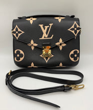 Load image into Gallery viewer, Louis Vuitton rare black / beige bicolour monogram emptiente Pochette Metis

