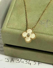 Load image into Gallery viewer, Van Cleef &amp; Arpels (VCA) limited edition 2018 Gold MOP mother of pearl 18k gold and diamond holiday pendant
