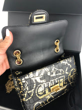 Load image into Gallery viewer, Chanel Egyptian graffiti mini reissue, rare from 19A collection croc embossed calfskin
