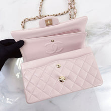 Load image into Gallery viewer, Chanel 21c small light pink caviar classic flap, light gold hdw
