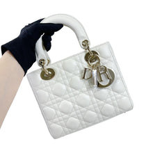 Load image into Gallery viewer, Lady Dior white small ABC, with gold hdw
