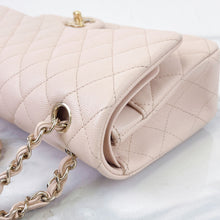 Load image into Gallery viewer, Chanel 22c light beige caviar medium classic flap, light gold hdw
