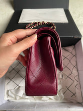 Load image into Gallery viewer, Chanel burgundy medium caviar classic flap, gold hdw
