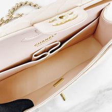 Load image into Gallery viewer, Chanel 22c light beige caviar medium classic flap, light gold hdw
