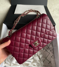 Load image into Gallery viewer, Chanel burgundy medium caviar classic flap, gold hdw
