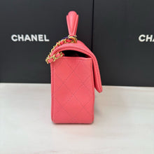 Load image into Gallery viewer, Chanel pink mini caviar with top handle
