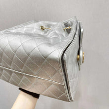 Load image into Gallery viewer, Chanel 25 small in rare silver caviar, aged gold hdw
