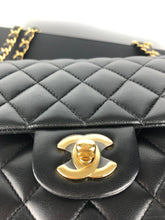 Load image into Gallery viewer, Chanel 31 series black lambskin medium flap, gold hdw
