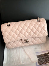 Load image into Gallery viewer, Chanel light pink sakura caviar medium classic flap, silver hdw
