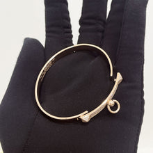 Load image into Gallery viewer, Hermes CDC 18K rose gold bangle with diamonds, SH

