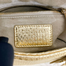 Load image into Gallery viewer, Lady Dior gold snakeskin mini, gold hdw
