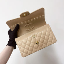 Load image into Gallery viewer, Chanel beige caviar small classic flap gold hdw, 2024
