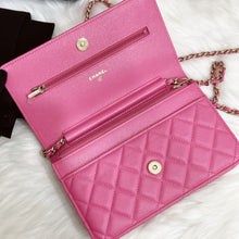 Load image into Gallery viewer, Chanel Barbie pink caviar woc, chip
