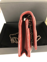 Load image into Gallery viewer, Chanel 28 series burgundy lambskin woc, wallet on chain
