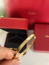 Load image into Gallery viewer, Cartier gorgeous, slim, yellow gold, love bangle, size 15
