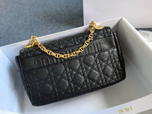 Load image into Gallery viewer, Dior caro bag medium black with gold hdw
