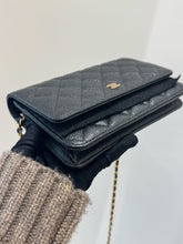 Load image into Gallery viewer, Chanel 2020 black caviar woc, gold hdw
