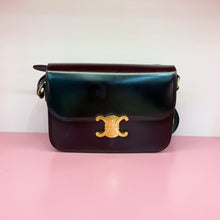 Load image into Gallery viewer, Celine black medium triomphe classique with gold hdw in calfskin
