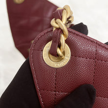 Load image into Gallery viewer, 25A Chanel 25 small in burgundy caviar, aged gold hdw
