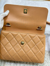 Load image into Gallery viewer, Chanel caramel beige 24 series trendy small, gold hdw
