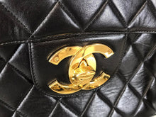 Load image into Gallery viewer, Chanel 24k gold hdw vintage black jumbo XL
