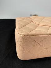 Load image into Gallery viewer, 23S Chanel light beige caviar medium classic flap, gold hdw.

