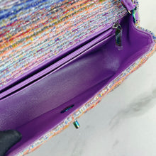 Load image into Gallery viewer, Rare Chanel mini tweed rainbow with with rainbow hdw
