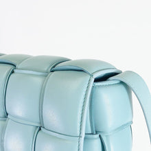 Load image into Gallery viewer, Bottega Veneta baby blue padded cassette bag with silver hdw
