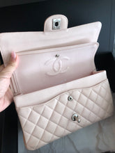 Load image into Gallery viewer, Chanel light pink sakura caviar medium classic flap, silver hdw
