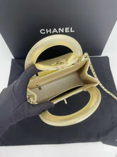 Load image into Gallery viewer, Chanel gold Kelly shopper nano (larger size) in shiny gold calfskin, gold hdw
