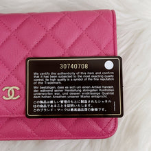 Load image into Gallery viewer, Chanel Barbie pink caviar woc, chip
