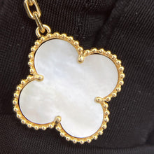 Load image into Gallery viewer, Van Cleef &amp; Arpels (VCA) 2 motif Magic Alhambra white mother of pearl earrings, 18k gold
